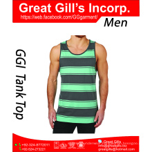 Custom Printing Stripe Wrestling Singlets Racer Back Tank Tops Gym Wear Tank Tops